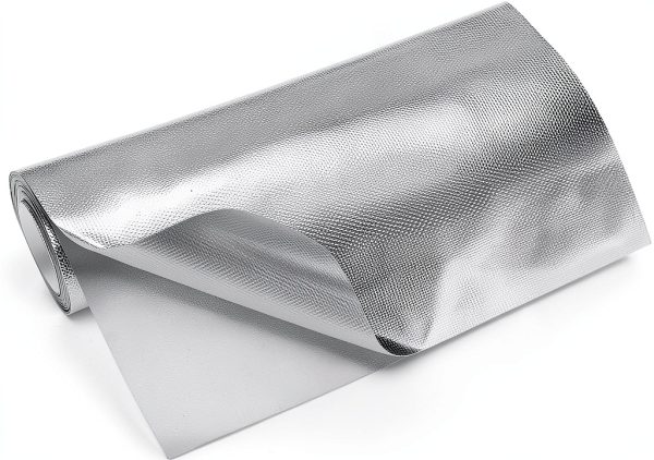 QWORK Exhaust Heat Shield Aluminum Fiberglass Insulation 12x48 High-0