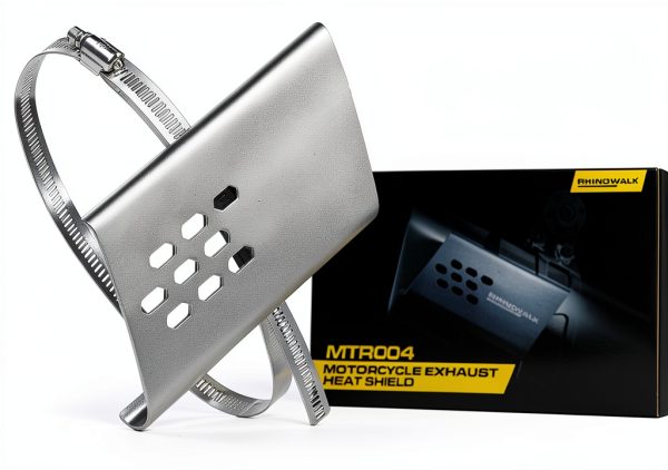 Motorcycle Heat Shield Rhinowalk MTR004 Silver Aluminum Seat Mount-5