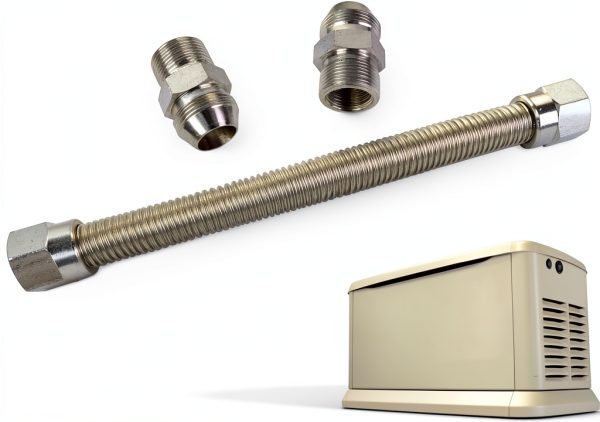 Gas Supply Line ZHQIAO 0L4836A 15" 3/4 Stainless Steel for Generac-0